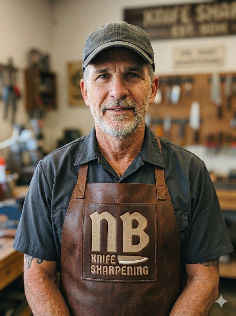 Greg Thibodeaux, owner of NB Knife Sharpening in New Braunfels, TX